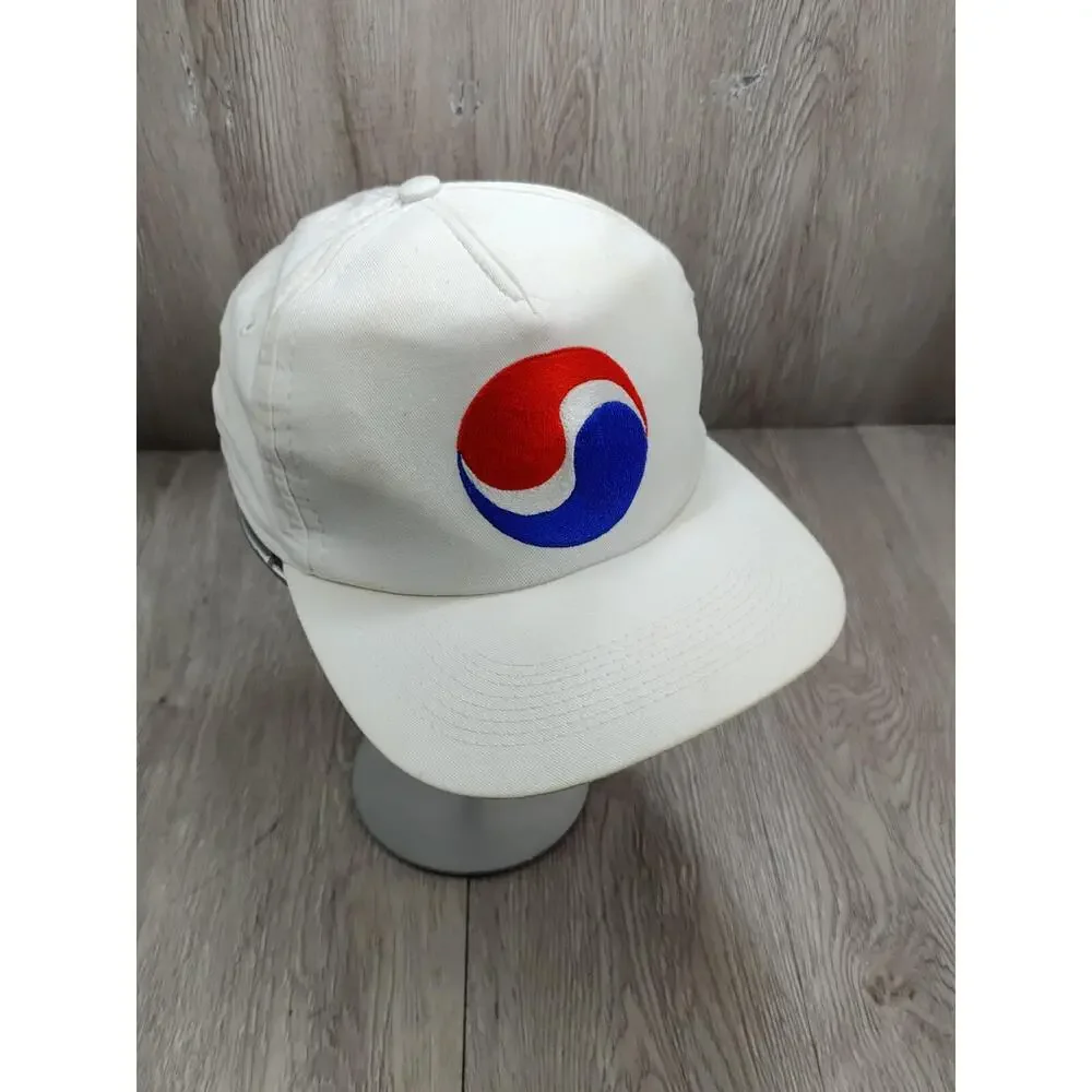 Vintage Pepsi Hat White large Logo Baseball Cap‎ Embroidered Snapback